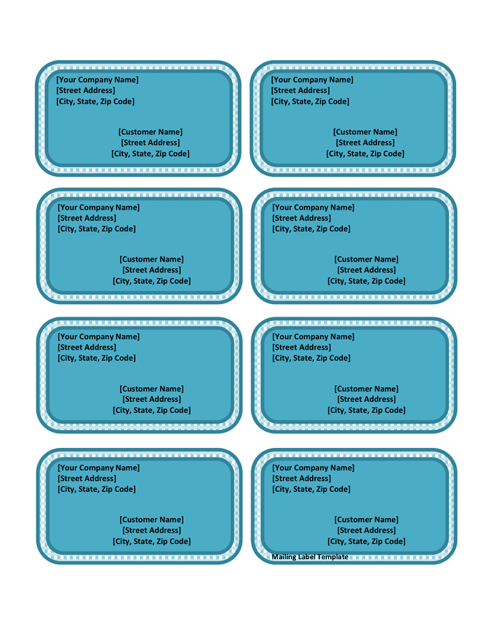 Mailing Label Template In Word And Pdf Formats