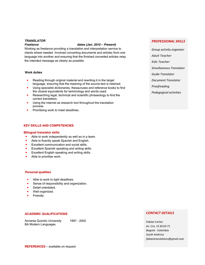 Template resume teacher physics teacher