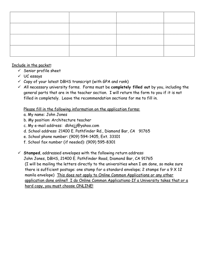 Request Form For Letter Of Recommendation In Word And Pdf Formats 