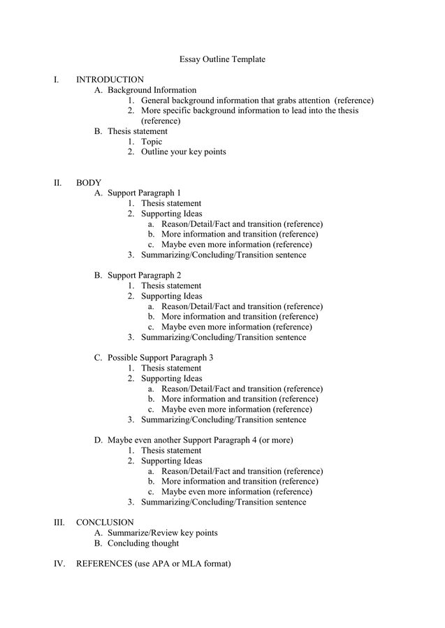 Outline Example - download free documents for PDF, Word and Excel