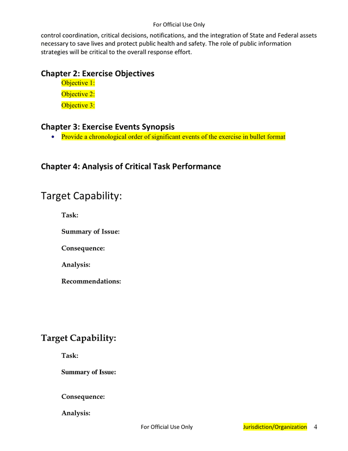 After Action Report Form In Word And Pdf Formats Page 4 Of 5