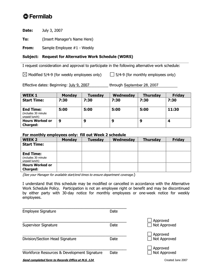 alternative-work-schedule-agreement-in-word-and-pdf-formats