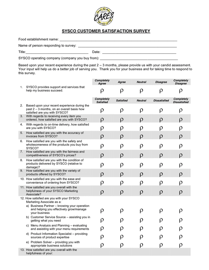 sysco-customer-satisfaction-survey-form-in-word-and-pdf-formats