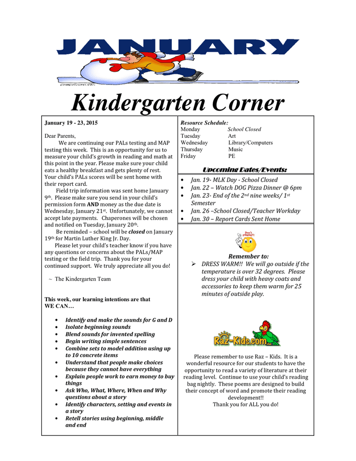 sample-kindergarten-newsletter-in-word-and-pdf-formats