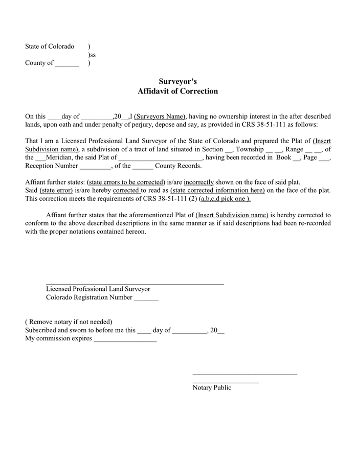 Affidavit Of Correction In Word And Pdf Formats 1504 The Best Porn Website 3252