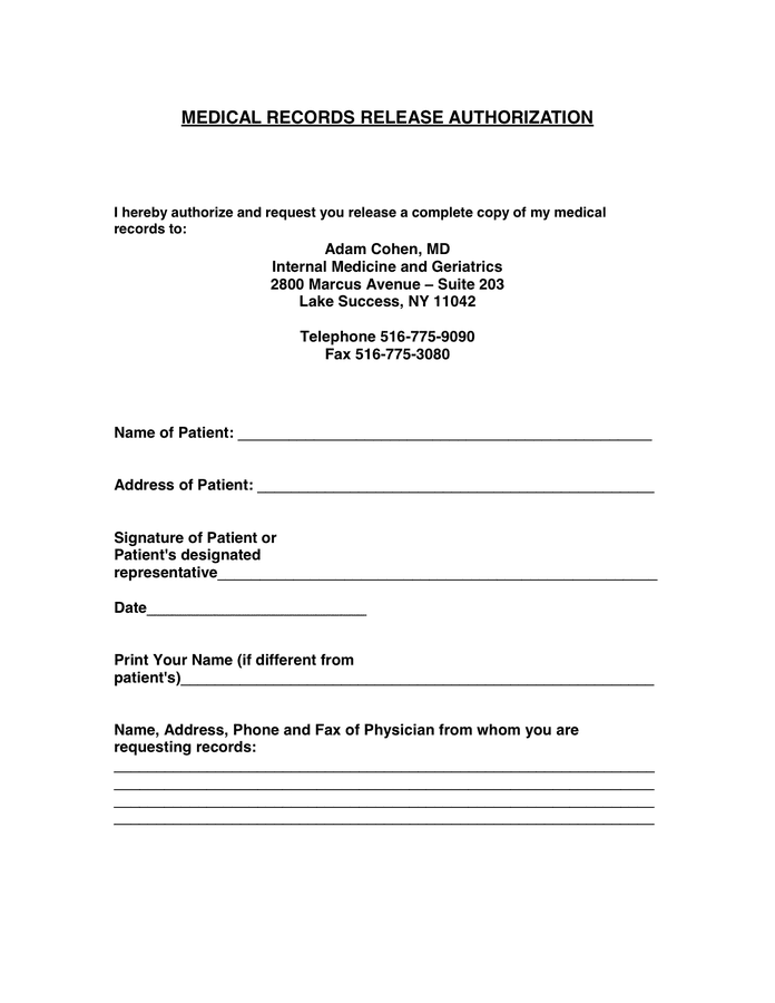 generic-printable-medical-records-release-authorization-form