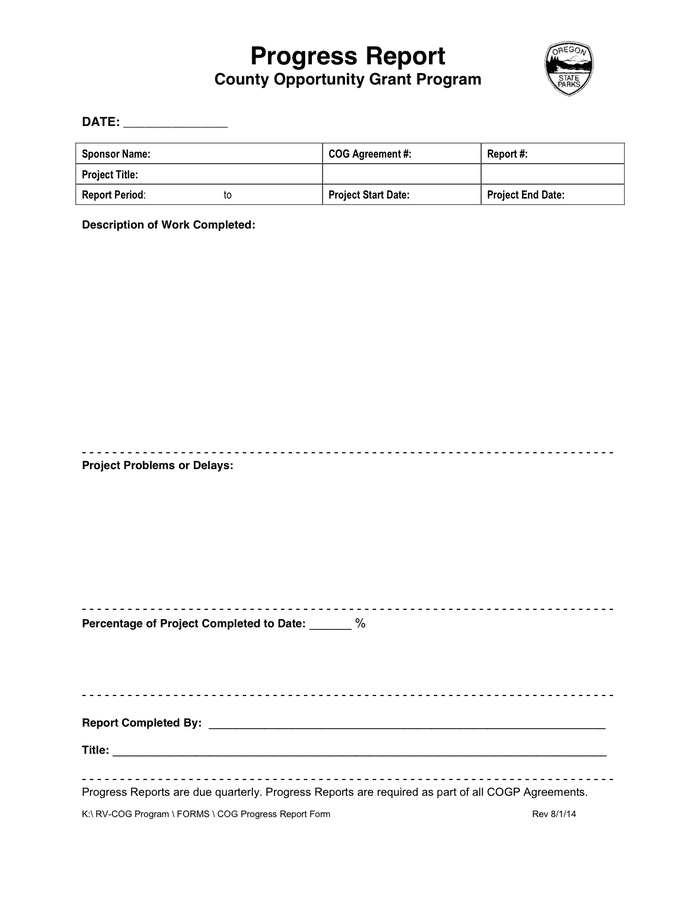 Progress Report Template download free documents for PDF, Word and Excel
