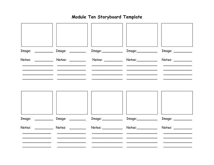 Storyboard Template In Word And Pdf Formats