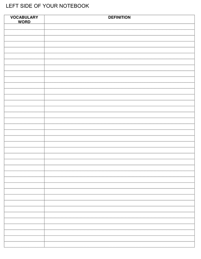 Cornell Notes Template download free documents for PDF, Word and Excel