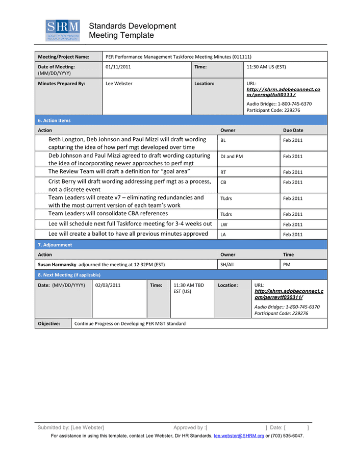 Project Meeting Minutes Template In Word And Pdf Formats Page 5 Of 5