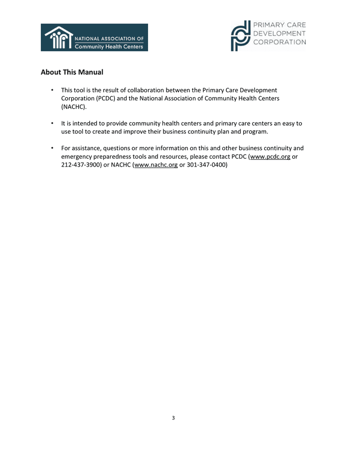 Business Continuity Plan Template In Word And Pdf Formats Page 3 Of 25 Healthcare Business Continuity Plan Template