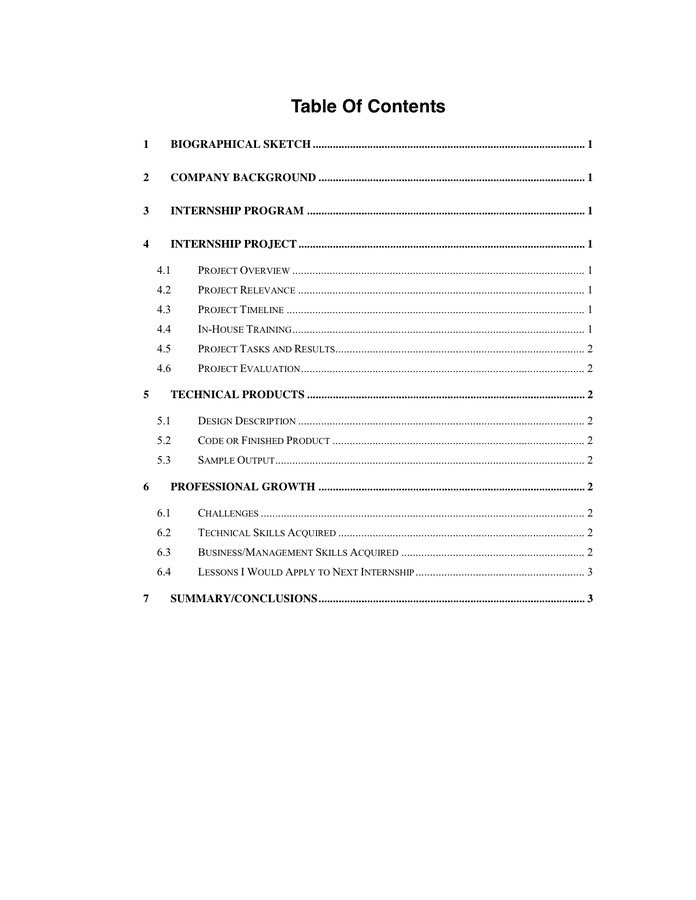 Internship Experience Report Template In Word And Pdf Formats Page 2 Of 5 internship-experience-report-template-in-word-and-pdf-formats-page-2-of-5