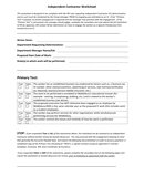 Independent Contractor Worksheet