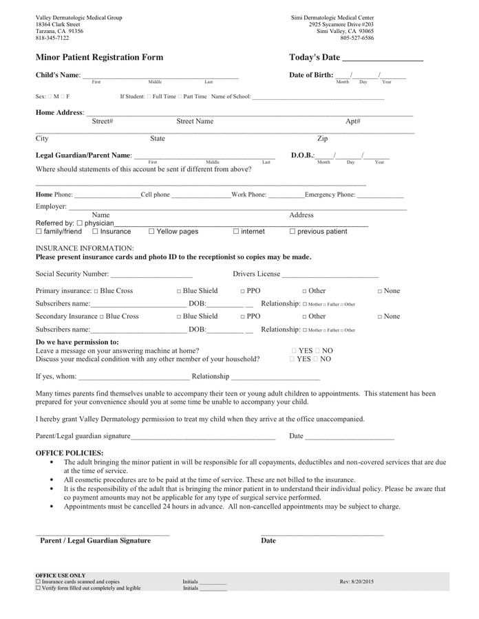 minor-patient-registration-form-in-word-and-pdf-formats