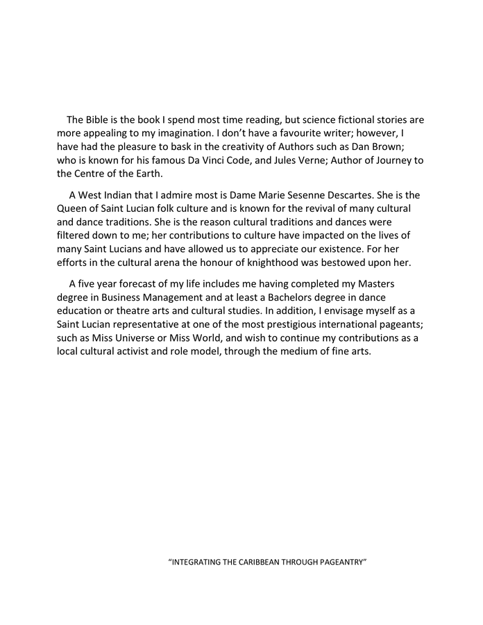 Writing a one page bio image