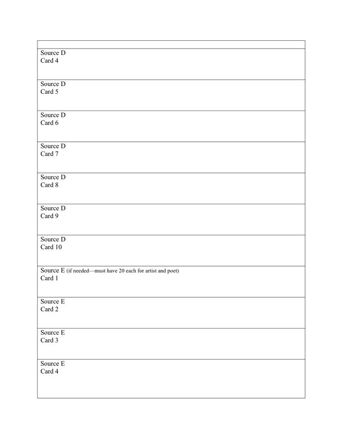 Note cards in Word and Pdf formats - page 4 of 5