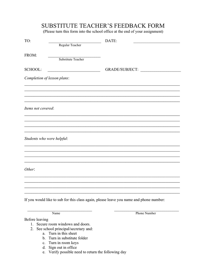 Free Seating Chart Template For Teachers