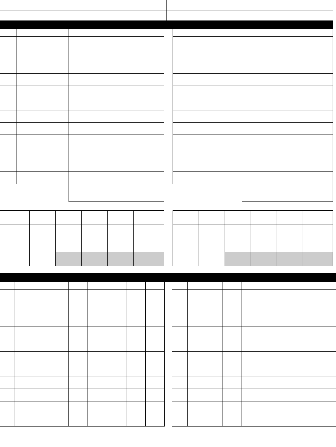 Printable Simple Cricket Score Sheet