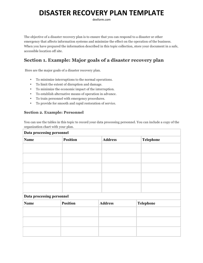 disaster-recovery-plan-sample-in-word-and-pdf-formats