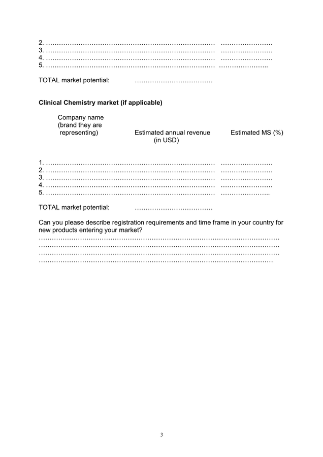 New distributor assessment form in Word and Pdf formats page 3 of 3