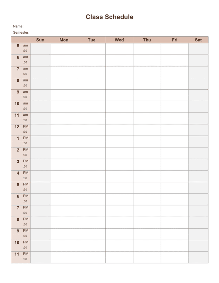 Excel Class Schedule Template from static.dexform.com