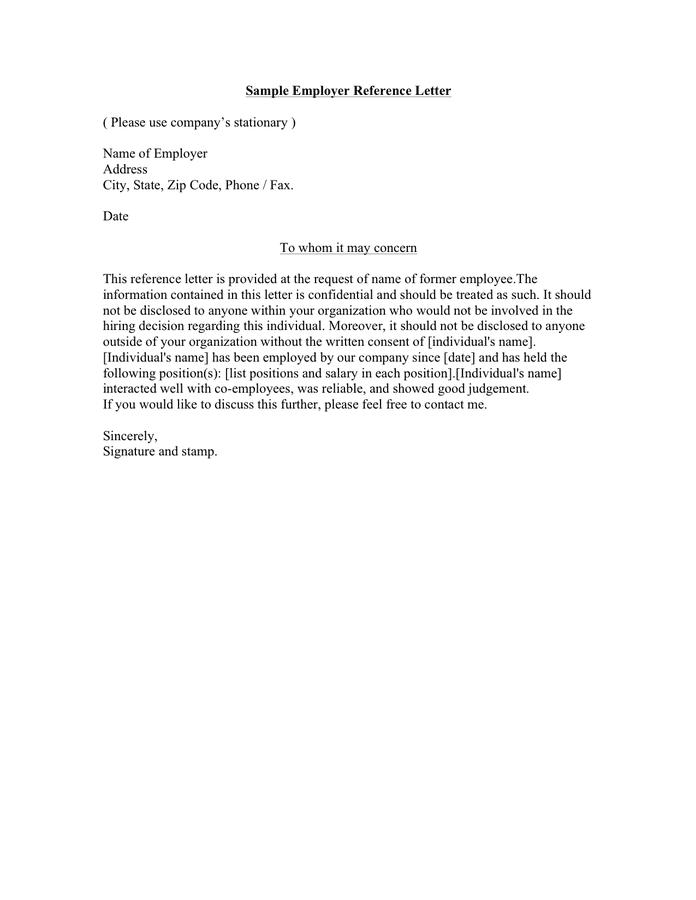 Sample letter of good standing from a bank in Word and Pdf formats