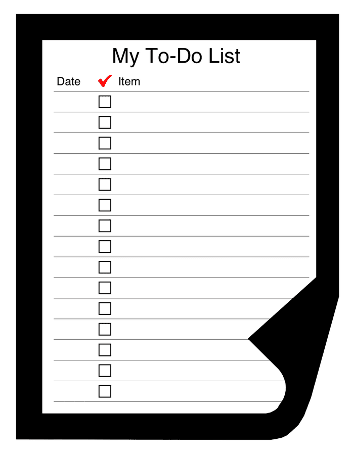 To Do List Excel Template Free Download DocTemplates