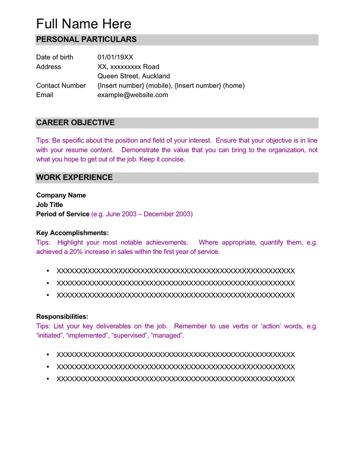 cv-template-new-zealand-in-word-and-pdf-formats