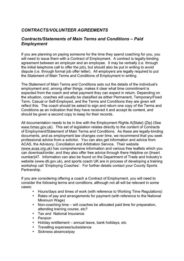 Non profit volunteer agreement template picture