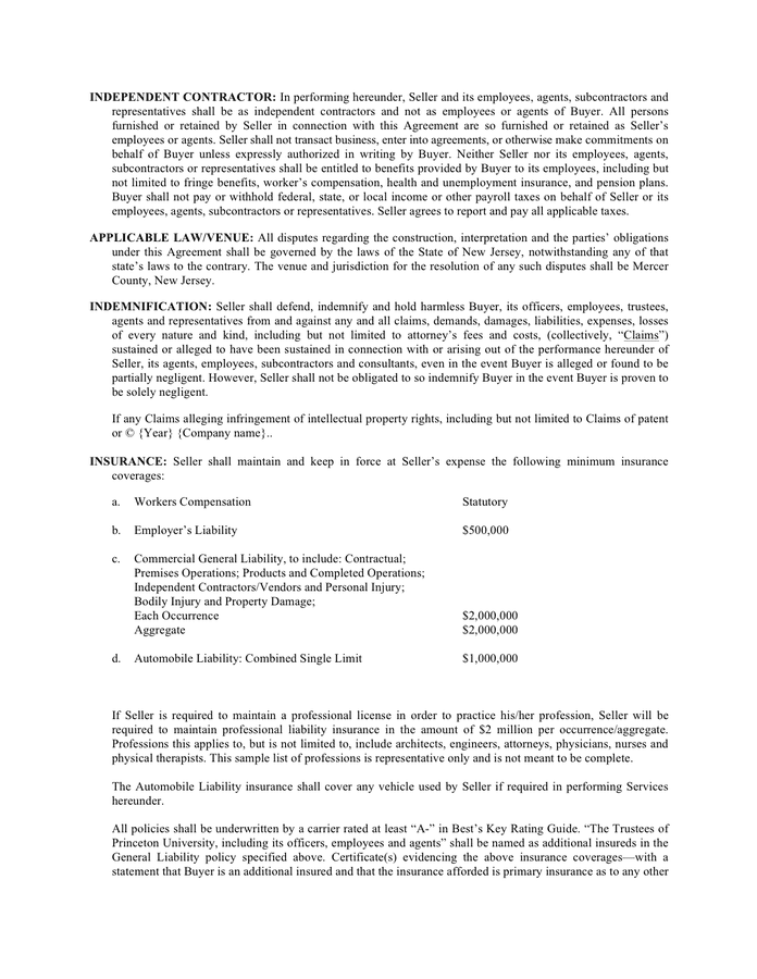University request for proposal template in Word and Pdf formats - page