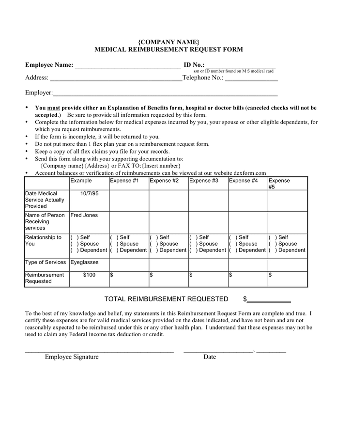medical-reimbursement-request-form-in-word-and-pdf-formats