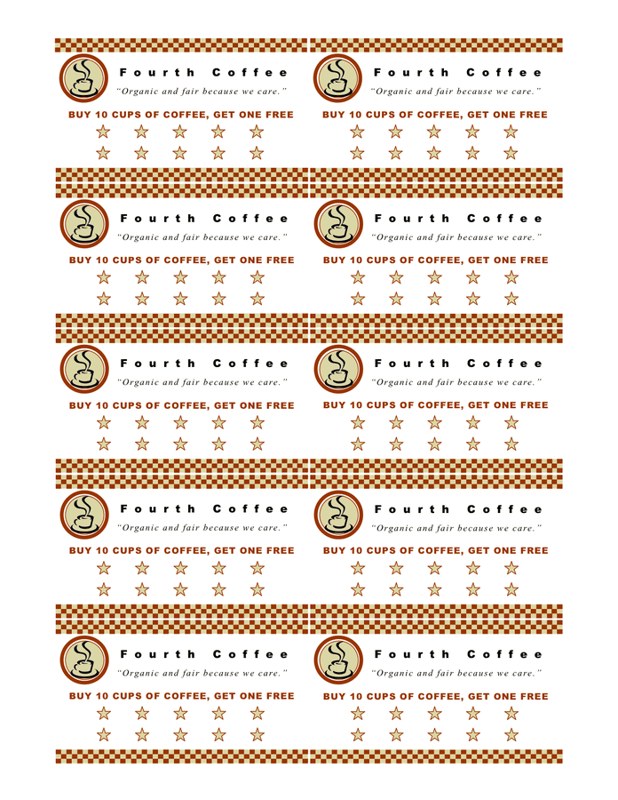 Coffee Coupon Template In Word And Pdf Formats