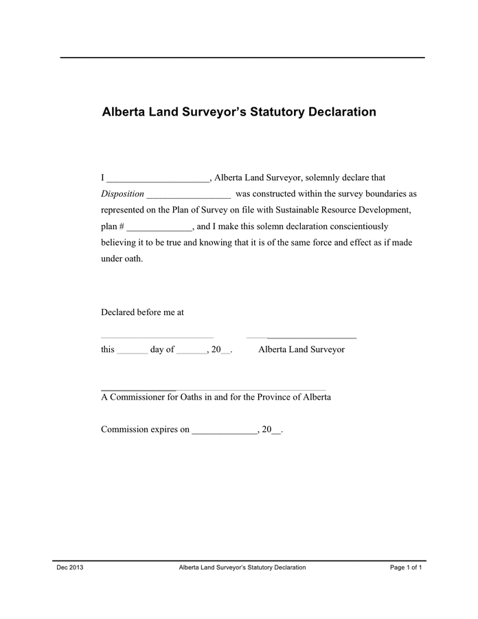 Statutory Declaration Form Download Free Documents For PDF Word And 
