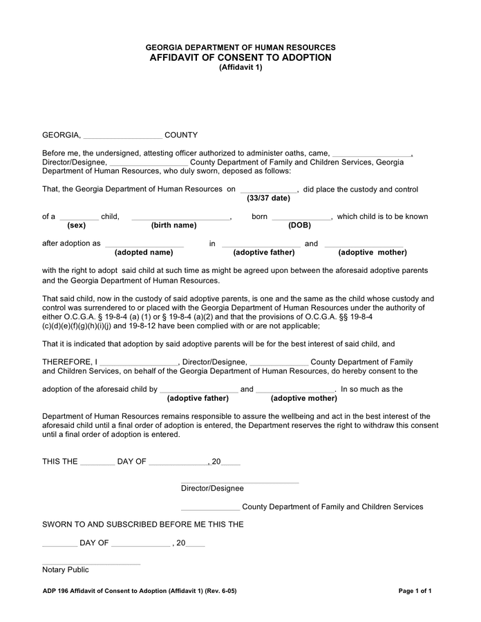 affidavit-of-consent-to-adoption-georgia-in-word-and-pdf-formats