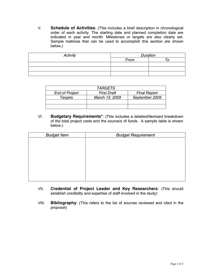 Research proposal structure image