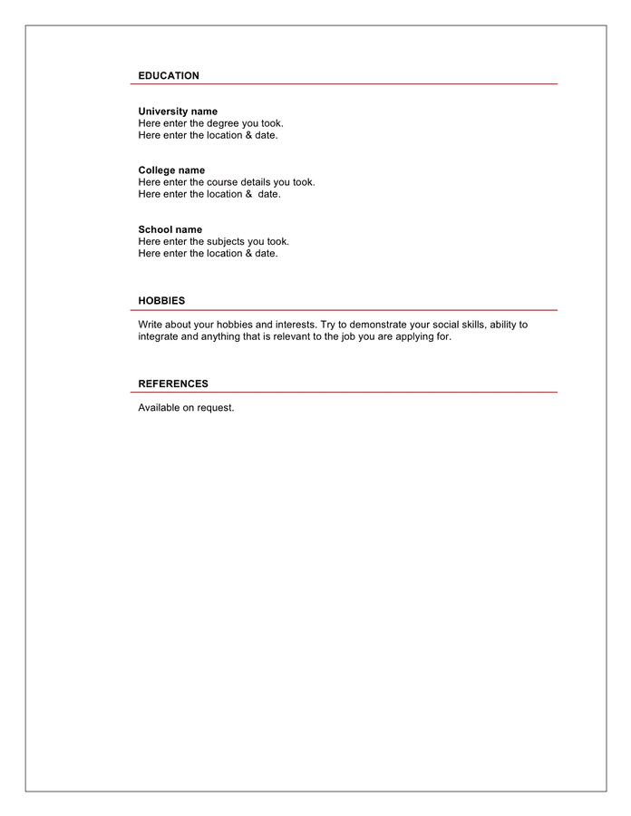 blank-cv-template-in-word-and-pdf-formats-page-2-of-2