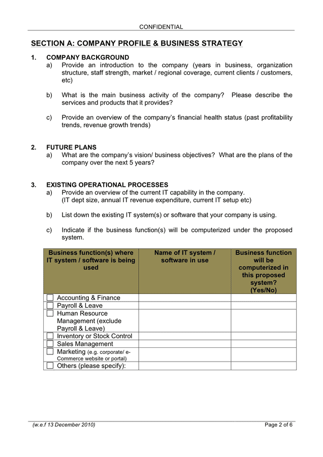 Business Proposal Sample Template In Word And Pdf Formats Page 2 Of 6