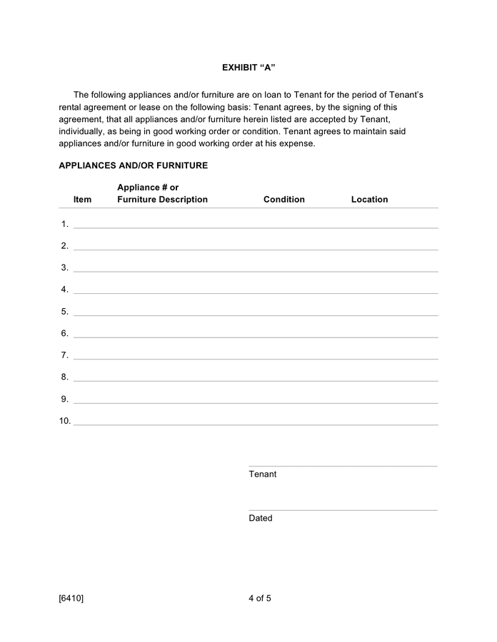 Short form residential lease agreement sample in Word and Pdf formats