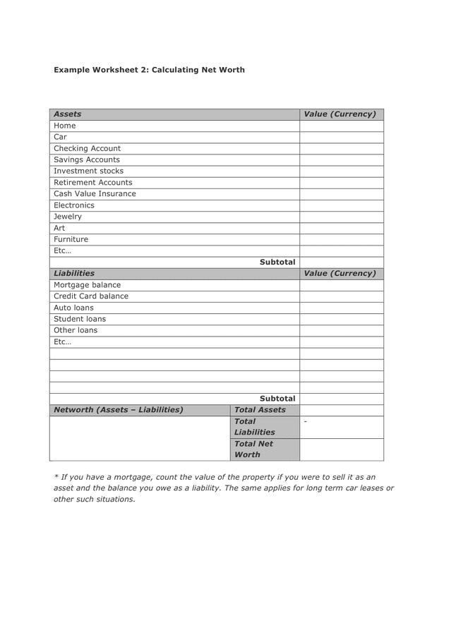 Goal setting worksheet in Word and Pdf formats - page 2 of 4