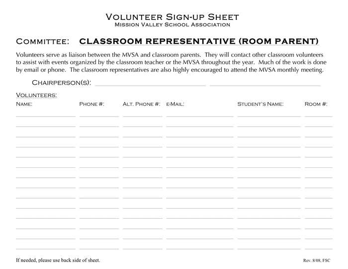 Volunteer Sign Up Template from static.dexform.com