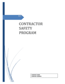 contractor safety program template