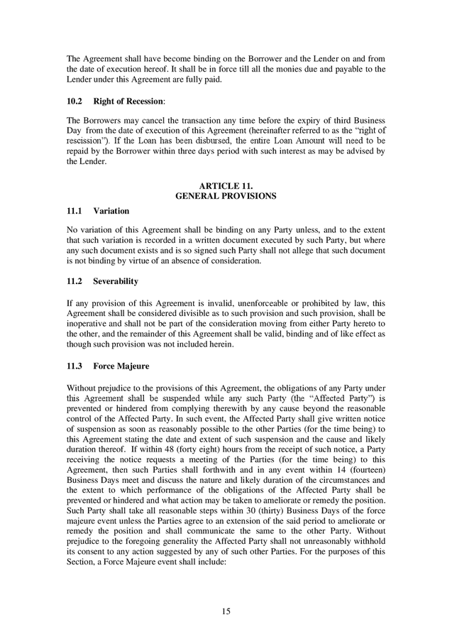 Reverse mortgage loan agreement template india in word and pdf