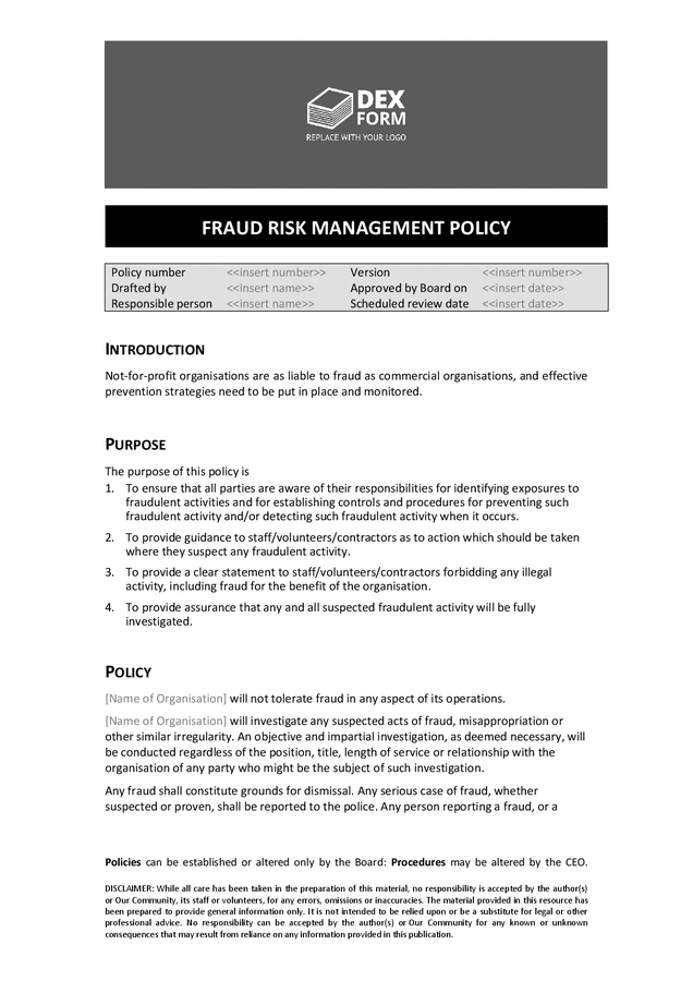 Risk Management Plan Template - Download Free Documents For PDF, Word ...