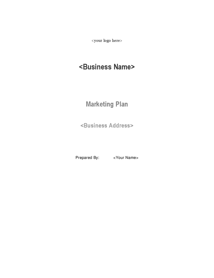 Marketing plan template in Word and Pdf formats - page 2 of 17