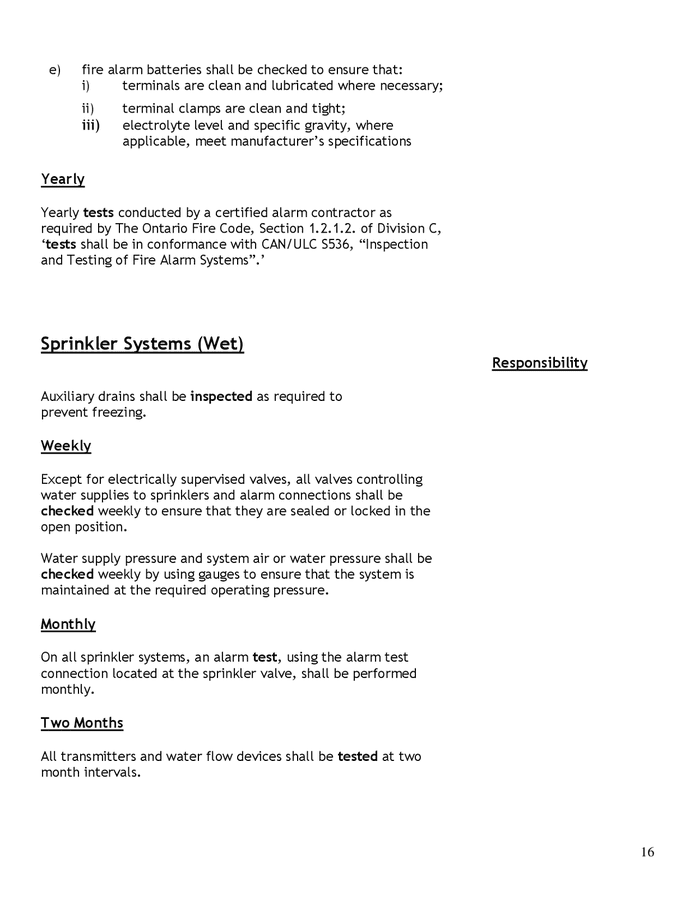 Fire safety plan restaurant in Word and Pdf formats page 16 of 23
