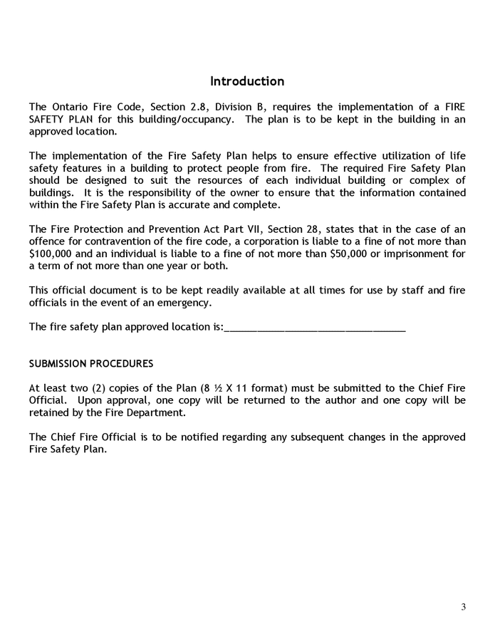 Fire safety plan restaurant in Word and Pdf formats page 3 of 23
