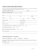 Application for employment - barber shop page 1 preview