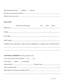 Application for employment - barber shop <a href=