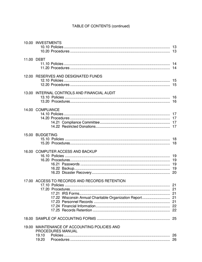 Sample Accounting Policies And Procedures In Word And Pdf Formats   Sample Accounting Policies And Procedures 4 