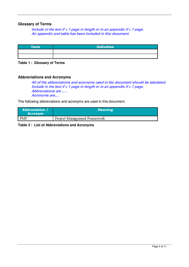 Project transition plan in Word and Pdf formats - page 4 of 11